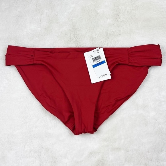 NWT Becca by Rebecca Virtue American Fit Shirred Side Bikini Bottoms - Picture 3 of 5